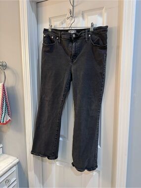Madewell Black Cropped Straight-Leg Jeans